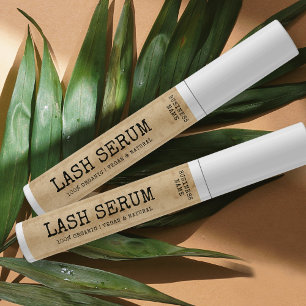 Rustikale Vintage Lash Serum Mascara Tube Wrapper Etiketten