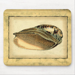 Rustikale Vintage Meeresmuschel Mousepad