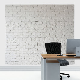 Rustikale Vintage Retro weiße bemalte Ziegelwand Wandteppich