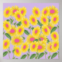 Rustikale Vintage Rosa Sonnenblumen Moderne Pastel