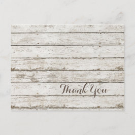 rustikale Vintage Scheunenholzhütte Hochzeit danke Postkarte