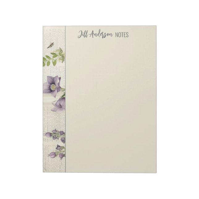 Rustikale Vintage Schreibtischbeschreibung Notizblock (Rotiert)