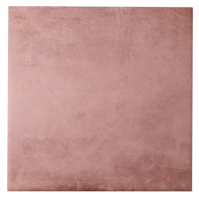 Rustikale Vintage-Shabby-Chic-Rot-Faux-Textur  Fliese (Vorderseite)