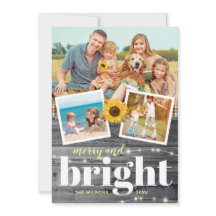 Rustikale Vintage Sonnenblumenfamilie FotoCollage