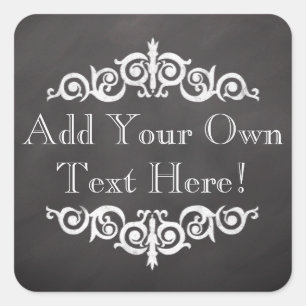 Rustikale Vintage Tafel-Gewohnheit personalisiert Quadratischer Aufkleber