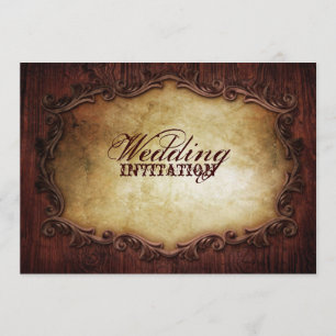 rustikale Vintage Typografie Western Hochzeit Einladung