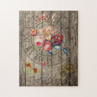 Rustikale Vintage-Uhr Puzzle