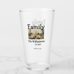 Rustikale Vintage Vorlage für das Foto mit Familie Glas