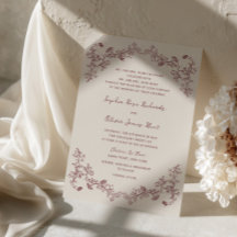 Rustikale Vintage-Wein-Blumen-Linienkunst-Hochzeit