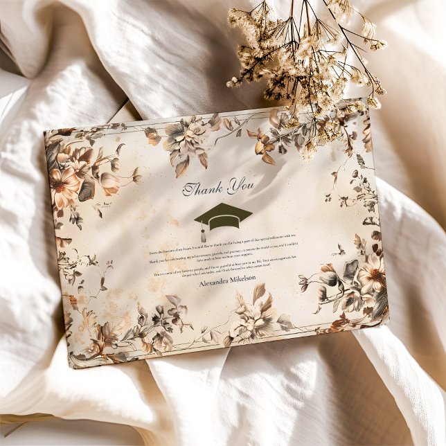 Rustikale Vintage Wildblume Blüte Abschluss Dankeskarte (Von Creator hochgeladen)