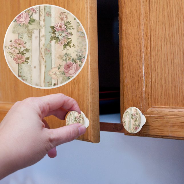 Rustikale Vitage-Rose Keramikknauf (Von Creator hochgeladen)