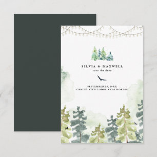Rustikale Wälder, die Hochzeiten retten das Datum
