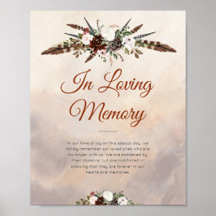 Rustikale Wälder Federn und Blütenblut Poster