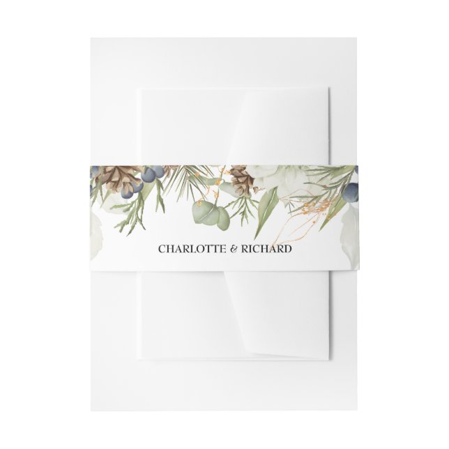 Rustikale Wälder, Vegetation und Pinecones Einladungsbanderole (Vorderseite Beispiel)