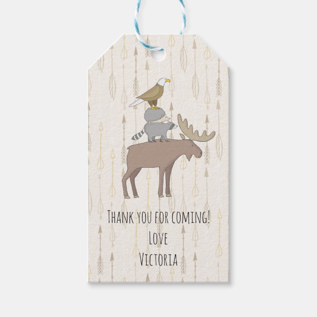 Rustikale Wälder Wald Geschenkanhänger (Vorderseite)