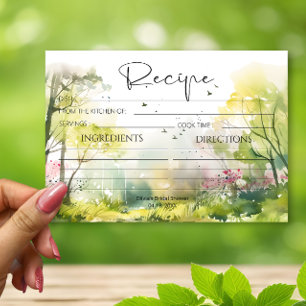 Rustikale Waldfrühlingskarte