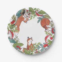 Rustikale Waldfüßer Pilzsaal Berry Blätter