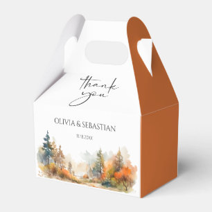 Rustikale Waldhochzeit im Herbst Geschenkschachtel