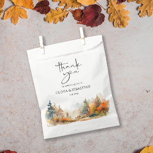 Rustikale Waldhochzeit im Herbst Geschenktütchen
