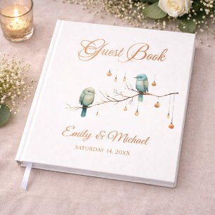 Rustikale Waldliebesvögel  Romantische Hochzeit  Gästebuch