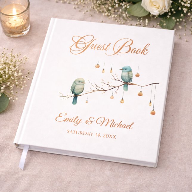 Rustikale Waldliebesvögel  Romantische Hochzeit  Gästebuch (Von Creator hochgeladen)