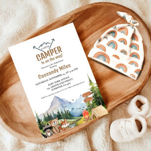 Rustikale Waldtiere Kinderdusche Camper Einladung