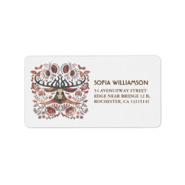 Rustikale Waldtiere und Hirschhochzeiten Adressaufkleber