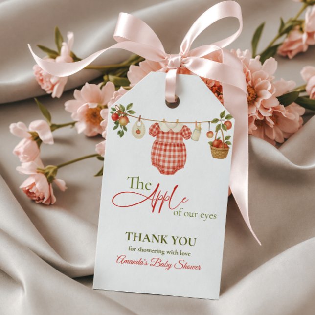 Rustikale Wäscheleine Apfel Regional Angebaut Baby Geschenkanhänger (Von Creator hochgeladen)