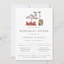 Rustikale Wasserfarbe Außenbereich Probe Abendesse Ankündigung