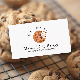 Rustikale Wasserfarbe-Cookie-Bite-Bäckerei Visitenkarte