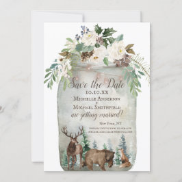 Rustikale Wasserfarbe Mason Jar Save the Date
