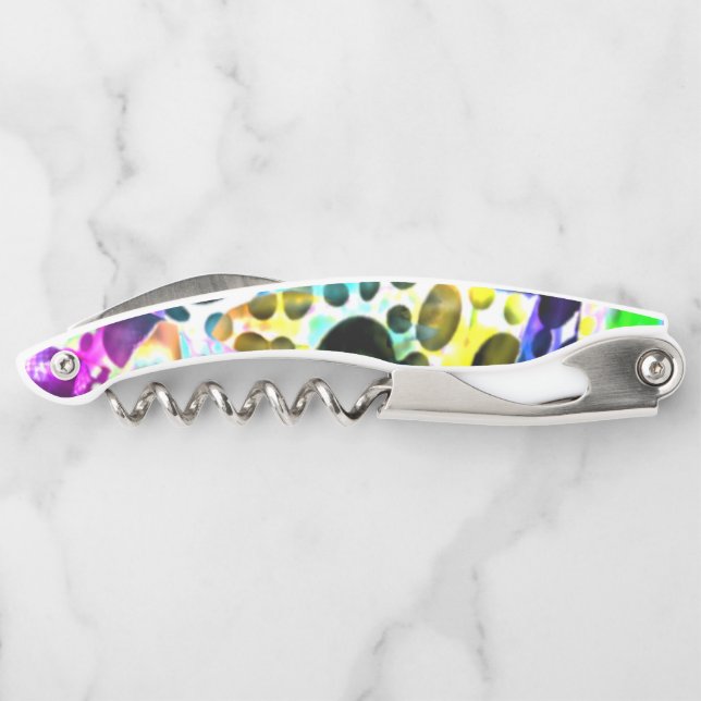 Rustikale Wasserfarbe mit Löchern und Ausschnitten Kellnermesser (Rückseite)