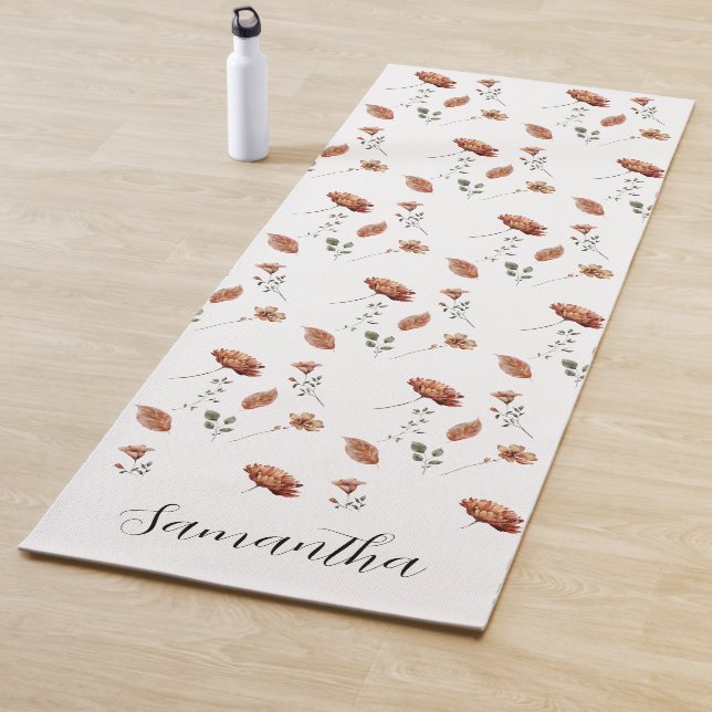 Rustikale Wasserfarbe Name Yoga Mat Yogamatte (Beispiel)