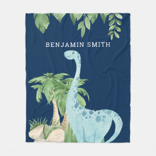 Rustikale Wasserfarbe Niedlich Dinosaurier Persona Fleecedecke