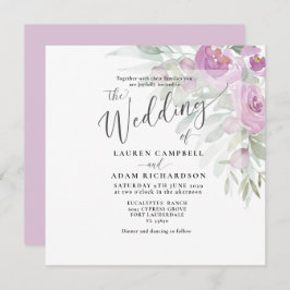 Rustikale Wasserfarbe Rosa Blumenkuchen Hochzeit