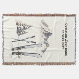 Rustikale Wasserfarbe Schneeberg Winter Decke