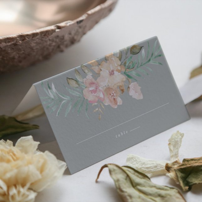 Rustikale Wasserfarben Florals auf der Webseite Gr Platzkarte (Von Creator hochgeladen)