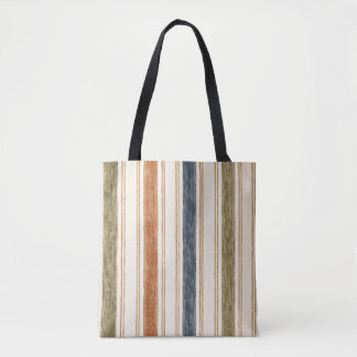 Rustikale Wasserfarben-Gestreifte-Tasche