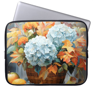 Rustikale Wasserfarben-Herbstblumenkörbchen Laptopschutzhülle