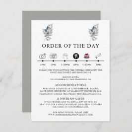 rustikale Wasserfarben-Illustration Blumenarrangem Begleitkarte