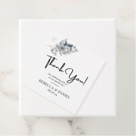 rustikale Wasserfarben-Illustration Blumenarrangem Geschenkanhänger