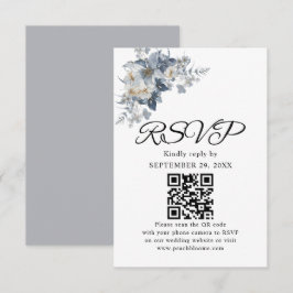 rustikale Wasserfarben-Illustration einer Blume  RSVP Karte