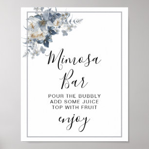 rustikale Wasserfarben-Illustration einer floralen Poster