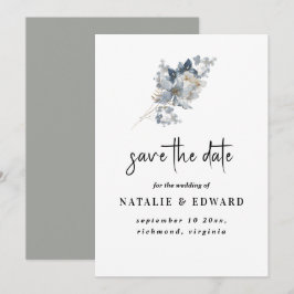 Rustikale Wasserfarben-Illustration Florale Anordn Save The Date