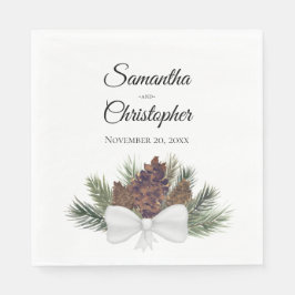 Rustikale Wasserfarben Pinecones Rustikale Hochzei Serviette