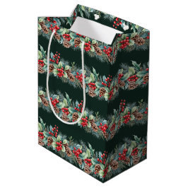 Rustikale Wasserfarben-Rand Mittlere Geschenktüte