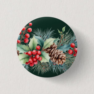 Rustikale Wasserfarben-Randgestaltung Button