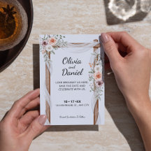 Rustikale Wasserfarbenarche Boho Hochzeit