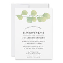 Rustikale Wasserfarbenwelt Einladung zur Hochzeit