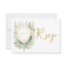Rustikale Wasserfarbenwelt Hochzeit RSVP